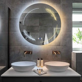 Espejo LED Redondo | Botones táctiles | Función antivaho | Temperatura de color ajustable - Reyze Seria Good Vibes Model 2